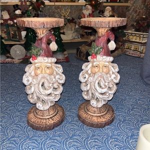 Santa Claus candle holders
